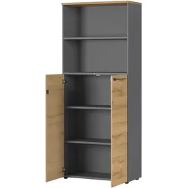 Germania Agenda Aktenschrank 80 x 40 x 197 cm grau