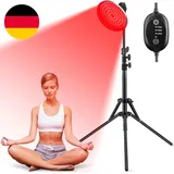 Profey Rotlichtlampe Mit Ständer, Infrarotlampe 660Nm, 120 Leds Rotlichtlampen M