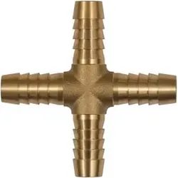 Riegler Kreuz-Schlauchverbindungsstutzen, für Schlauch LW 13 mm, Messing