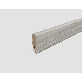 EGGER Sockelleiste L596 Kubisch für Fußboden Sherman 6 cm Eiche Hellgrau