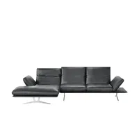 KOINOR Ecksofa Echtleder Francis ¦ schwarz ¦ Maße (cm): B: 314 H: 93 T: 159