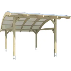 Einzelcarport SKANHOLZ "Schwaben", weiß, B/H/T: 434cm x 263cm x 630cm, Carports, 434x630cm