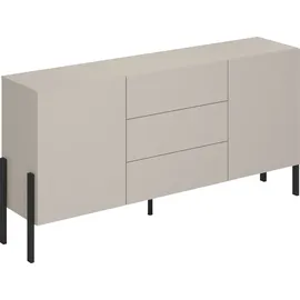 INOSIGN Sideboard INOSIGN "Jukon, Breite 150 bzw.180 cm, moderne grifflose Kommode", beige (kaschmir), B:180cm H:90cm T:40cm, Sideboards, Sideboard, Schubladenschrank 2 Türen/3 Schubkästen, push-to-open-Funktion, Topseller