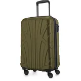 Suitline - Handgepäck Hartschalen-Koffer Koffer Trolley Rollkoffer Reisekoffer, TSA, 55 cm, ca. 34 Liter, 100% ABS Matt, Avocado