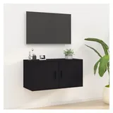 vidaXL TV-Wandschrank Schwarz 80x34,5x40 cm