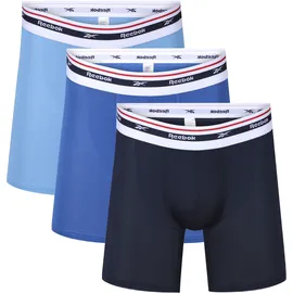 Reebok Finlo Boxershorts Blau L 3er Pack