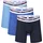 Reebok Finlo Boxershorts Blau L 3er Pack