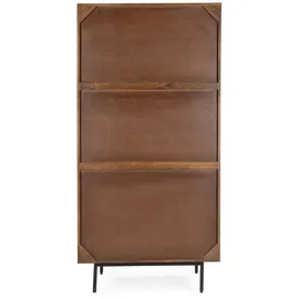 BIZZOTTO Schrank Tadita aus Mangoholz, modernes Design, 2 Türen, braun, 85 cm, Push-to-Open-System