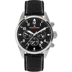 Jacques Lemans 42-2A Herrenuhr Chronograph Barcelona Schwarz