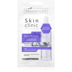 Bielenda Skin Clinic Professional Niacinamide revitalisierende Maske für die Nacht zur Erneuerung der Haut für problematische Haut, Akne 8 g