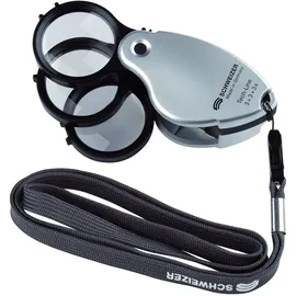 FP Schweizer Einschlaglupe Tech-line Vergrößerung 3x+3x+3x=9x Linsen-ø 38 mm