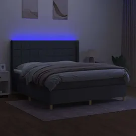 vidaXL Boxspringbett 180 x 200 cm Grau