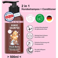Hundeshampoo 500ml mit Conditioner Hunde Shampoo Fellpflege jedes Fell Spülung