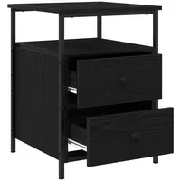 VidaXL Nachttische 2 Stk. Schwarz Eiche 44x45x60 cm Holzwerkstoff