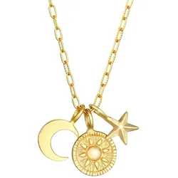 Elli Sonne Mond Stern Symbol 925 Silber Gold Damen 