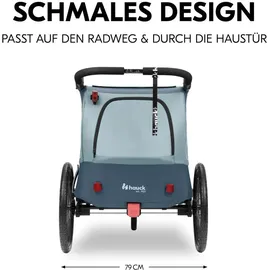 hauck Dryk Duo Plus Kinderanhänger dunkelblau