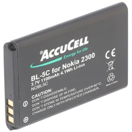 AccuCell Li-Ion Akku 1100mAh 3.7V für Handy Avus MMDR 12, V2 Nokia BL-5C, 1000059, BS-16, MP-S-A1