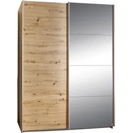 Rauch Schwebetürenschrank 136 x 197 x 61 cm Eiche Artisan/Braun
