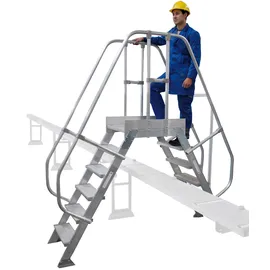 Günzburger MUNK Aluminium-Überstiege 60° 11 Stufen
