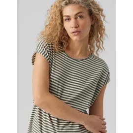 Vero Moda VMAVA Plain SS TOP Laurel Wreath/Stripes:Pristine M