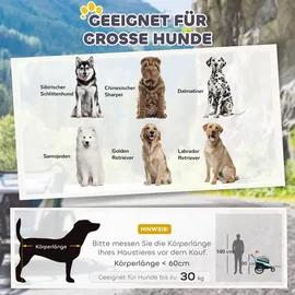 PawHut 2-in-1 Hundeanhänger blau 2023
