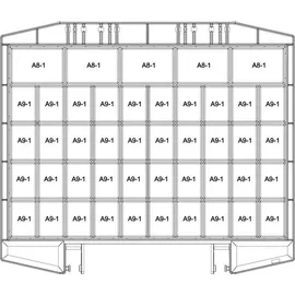 RAACO Sortimentskoffer Polycarbonat/Polypropylen 421x361x55mm blau 45 Fächer