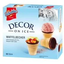 De-Beukelaer DeBeukelaer Decor on Ice, 60 Waffelbecher mit kakaohaltige Glasur
