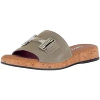 Gabor comfort "Gabor Comfort Pantoletten Veloursleder", Damen, grün, Größe