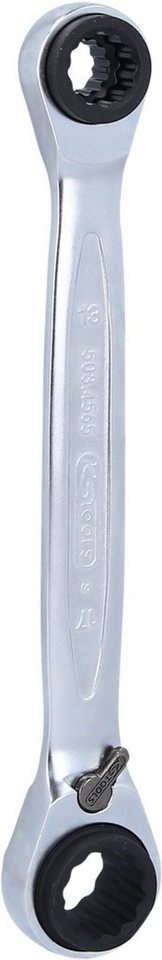 KS Tools Ratsche 4 in 1 GEARplus umschaltbar Doppel-Ratschenringschlüssel, 10x13x17x19