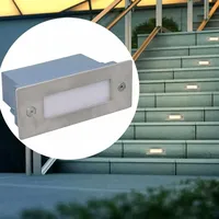 vidaXL LED Wandeinbauleuchten Edelstahl 44x111x56 mm 2 Stk. silber