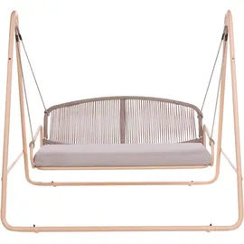 Beliani Hollywoodschaukel Norcia Beige 3-Sitzer