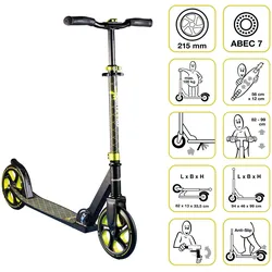 muuwmi Aluminium Scooter Pro 215 mm new lime EINHEITSGRÖSSE