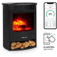 Klarstein Elektrokamin 950/1900W Thermostat WochentimerSchwarz