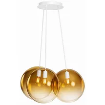 s.luce Orb Cluster 3-flg. 20 cm Rund/Gold Verlauf/Weiß