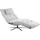 KAWOLA Relaxliege LETICIA Feincord 0 x 0 x 0 cm Silber mit Nackenkissen