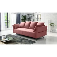 Schlafsofa Sofa 3-Sitzer SADIE Stoff Element Altrosa