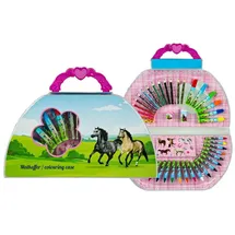 COFI Horse Club Kunst-Set Mal- und Zeichenkoffer Kreativset für Kinder
