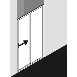Kermi Liga G2R 1300x2000, silber mattglanz ESG klar LIG2R130201AK,