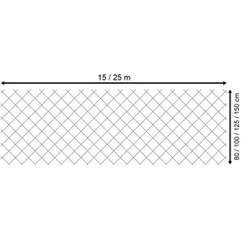 V2Aox Maschendrahtzaun 80 - 150 cm Höhe 15 / 25 m Länge Maschendraht Gartenzaun Zaun 2 Farben V2Aox, Farbe:Grün, Zaunhöhe:80 cm, Zaunlänge:15 m - Grün