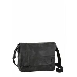 Messenger Bag CAMEL ACTIVE "Laos", Damen, Gr. B/H/T: 40cm x 28cm x 13cm, schwarz, Polyurethan, Polyurethan (PU), beschichtet, kontrastfarbene Details, leichte Abriebeffekte, Retro, Taschen, funktionaler Begleiter mit sportlichen Details ideal für den Alltag