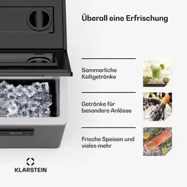 Klarstein FrostMaster Eiswürfelmaschine - 40 kg/Tag, 34 Eiswürfel in 15 Min, Edelstahl, LED-Bedienfeld, Eisportionierer, Eiswürfelbereiter, Ice Maker Eiswürfelspender