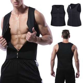 XDSP Herren Fitness ärmellos, Herren Taillentrainer Shapewear Waist Trainer Neopren Saunaweste Sauna Körperformer Fatburner Abnehmen Shapewear