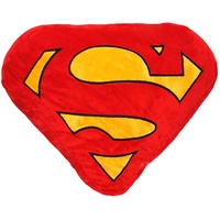 alles-meine.de GmbH großes Plüsch Kissen/Schmusekissen - Logo Superman - 48 cm * 33 cm - Kuschelkissen - groß - sehr weich - Reisekissen/Autokissen - Samtkissen - Kinder ..