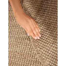 HANSE HOME Teppich HANSE HOME "Jaipur Juteteppich, als Läufer und in Rund", beige (naturgold), H:10mm Ø:200cm, Jute, Teppiche, Teppich, 100% Naturfaser, Wohnzimmer, Esszimmer, Schlafzimmer, GRS