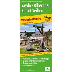 Publicpress Wanderkarte Sayda, Olbernhau, Kurort Seiffen, Karte (im Sinne von Landkarte)