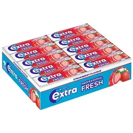 Extra® PROFESSIONAL FRESH ERDBEERE Kaugummis 30 Pack à 10 Stück