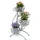 DanDiBo Ambiente Blumentreppe mit 3 Ablagen 75 x 75 cm Grau