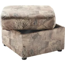 DOMO collection Polsterhocker Bahia Mikrofaser 58 x 42 x 58 cm Braun