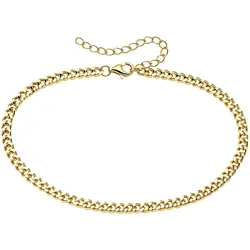 Fußkette "Schmuck Geschenk Silber 925 Panzerfusskettechen", gold (gelbgoldfarben), ANISTON JEWELRY & WATCHES, Fußkettchen, Silber 925 (Sterlingsilber)