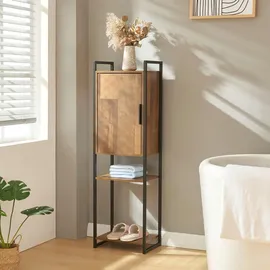 [en.casa] Namsskogan Badezimmerschrank 35 x 115 x 25 cm Walnussoptik